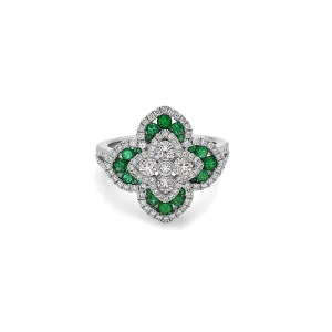 Diamond Regal Flower Ring