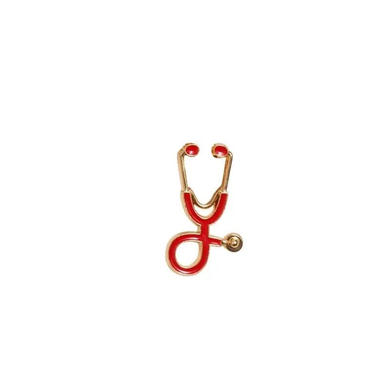 Doctors Nurses Medics Mini Stethoscope Brooches Pins