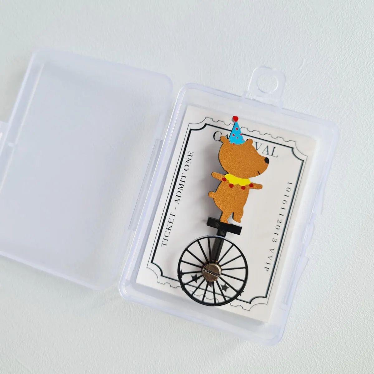 Dog Unicycle Brooch