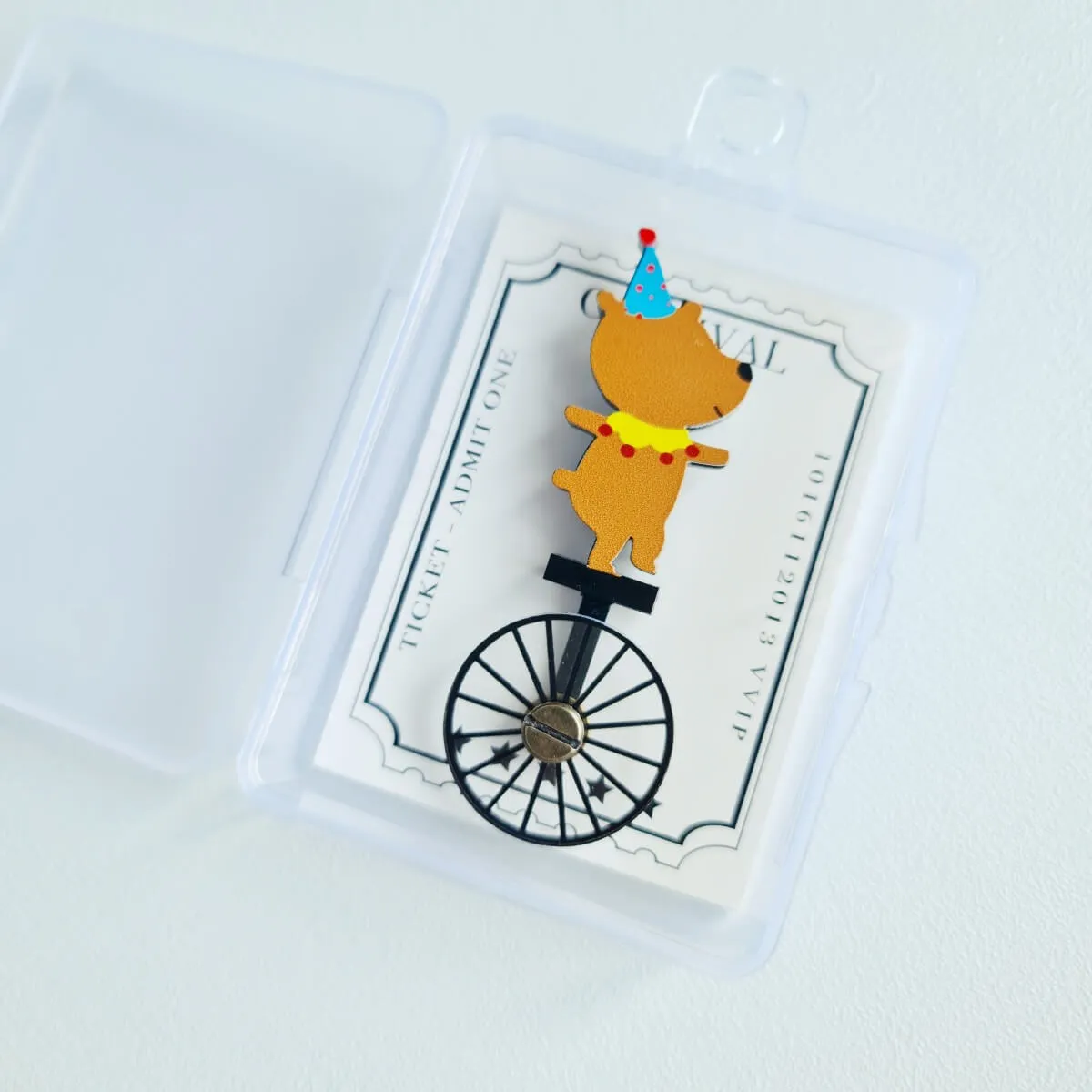 Dog Unicycle Brooch