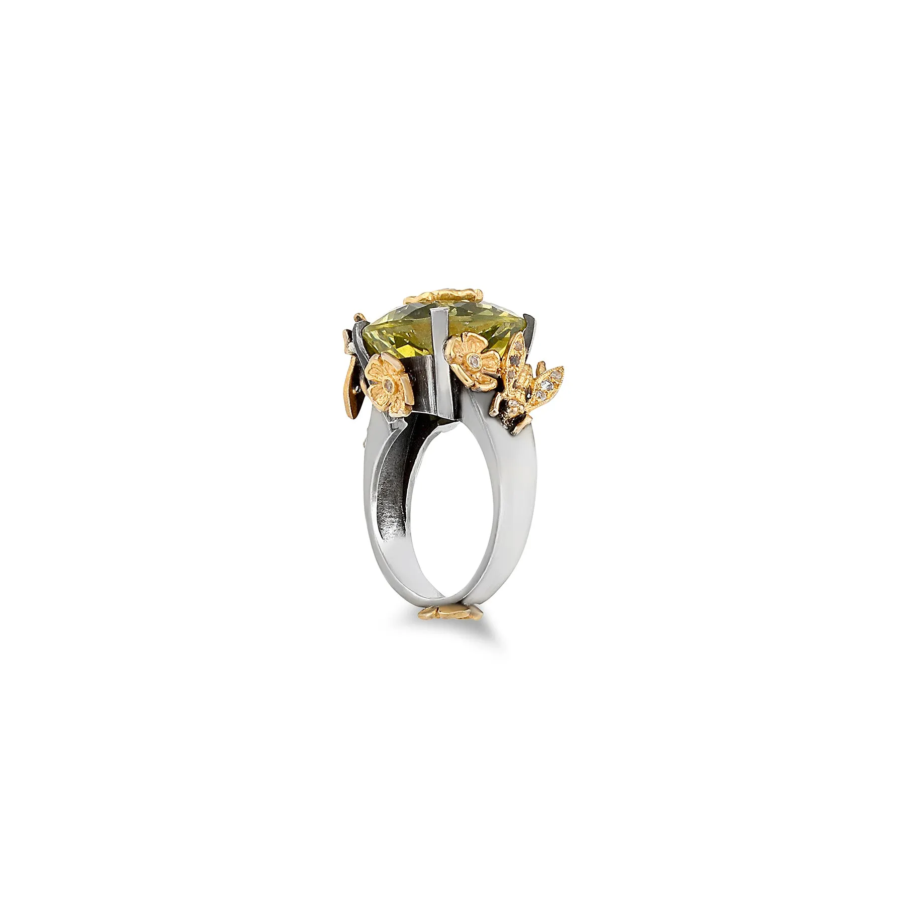 DREAM GARDEN LEMON QUARTZ PRIMROSE RING