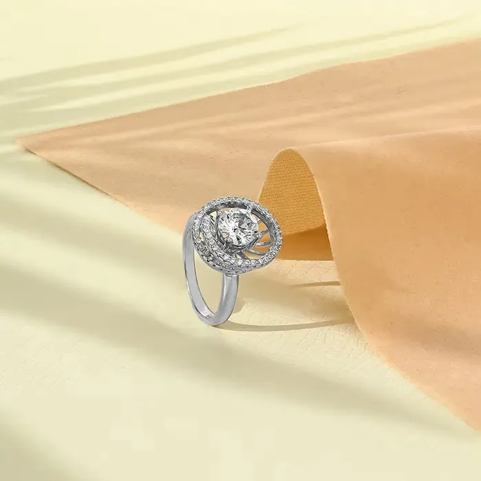 Elegant Glow Silver Ring