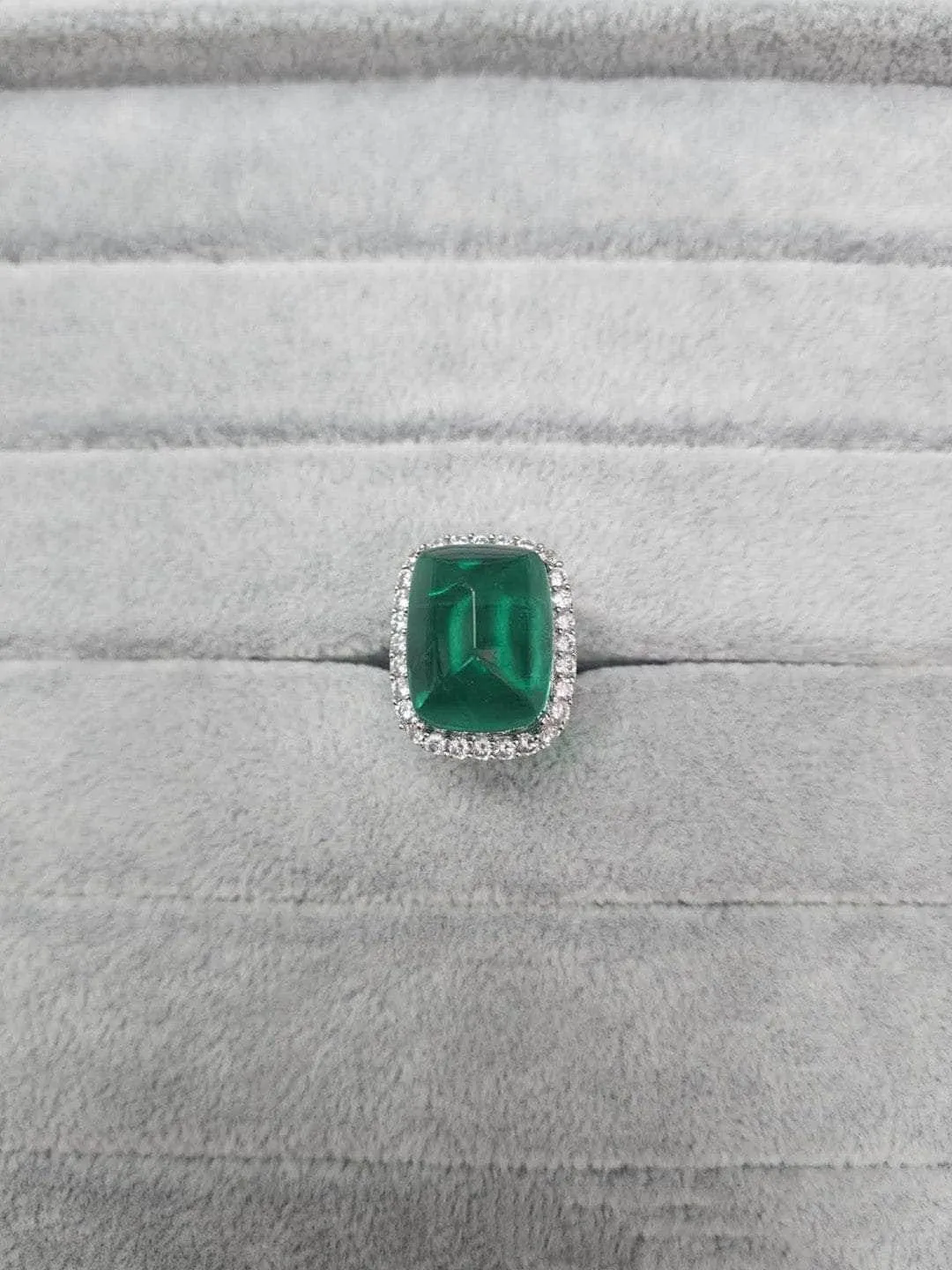 Emerald Green Stone Ring