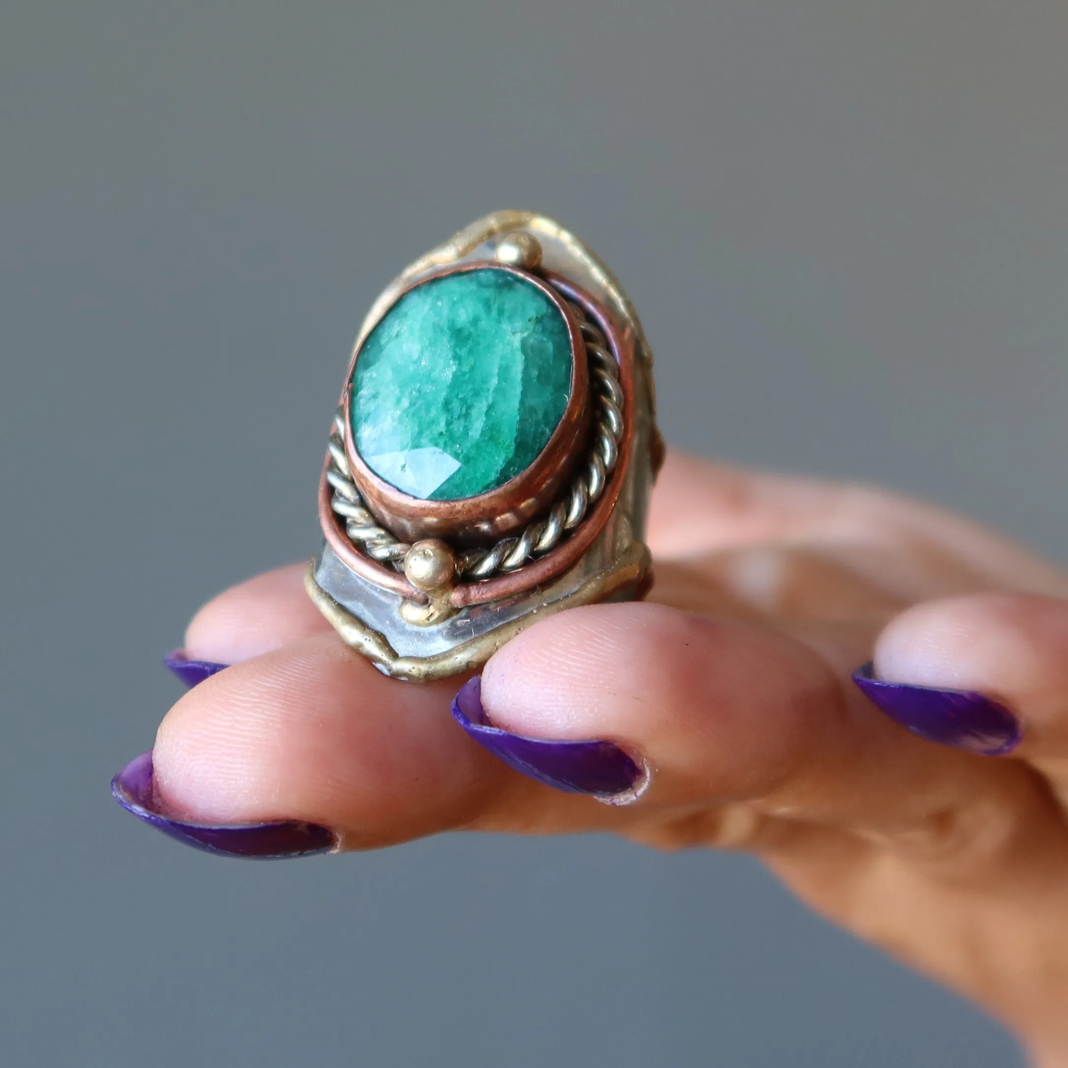 Emerald Ring Gold and Green is my Scene Abundance Gemstone