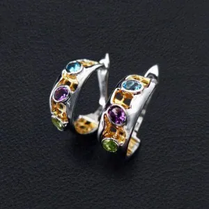 Exotic Pome Sterling Silver Earrings