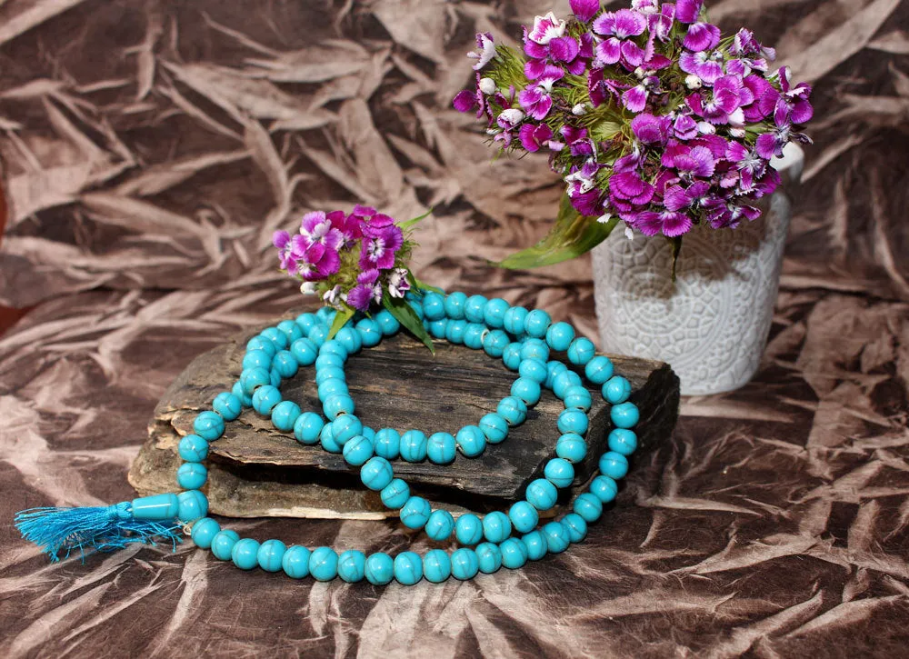 Faux Turquoise 108 Prayer Mala