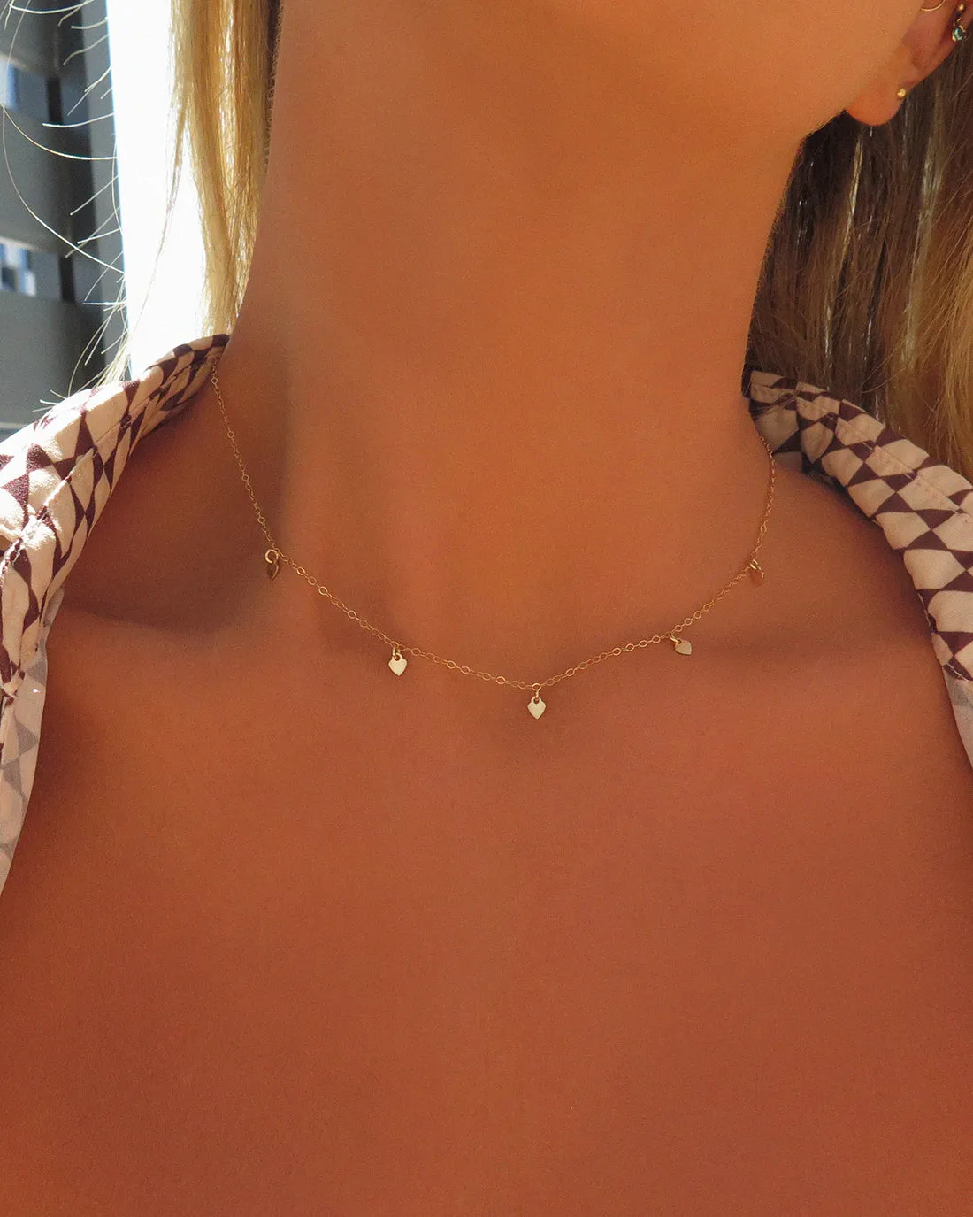 Five Mini Heart Necklace