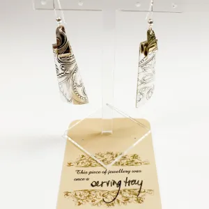 Folded Silver Earrings by L Carr