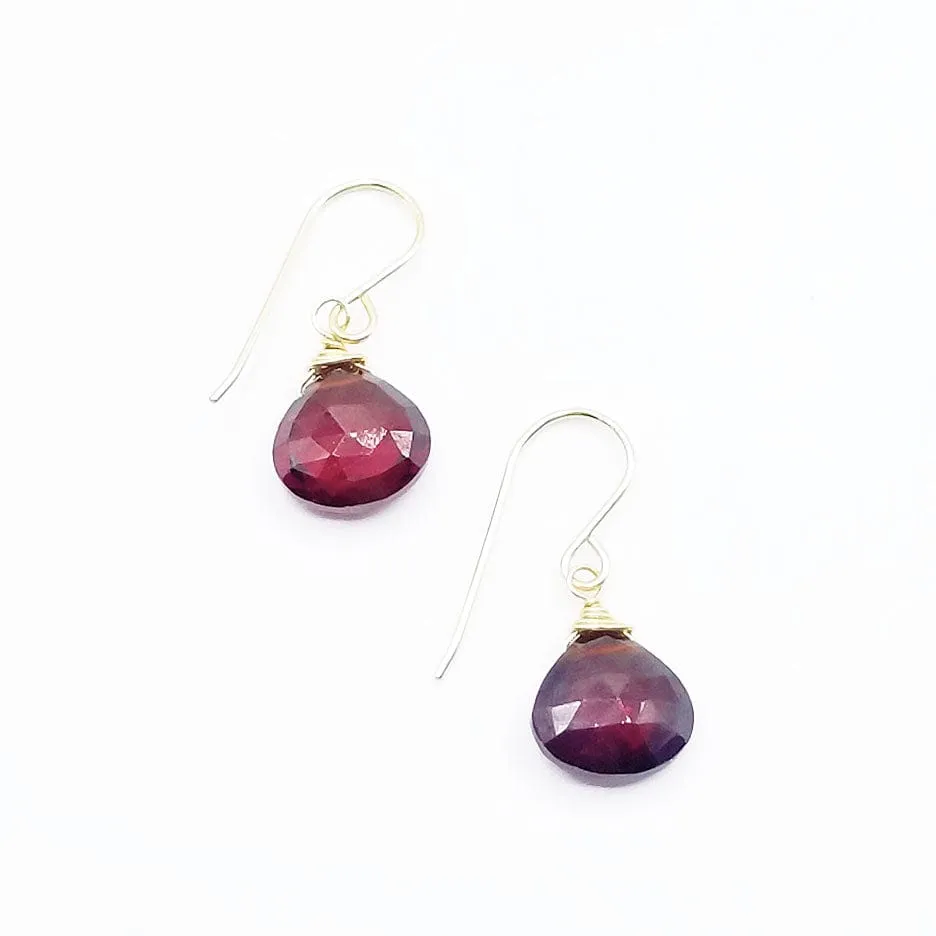 Garnet Drop Earring