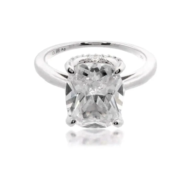 Georgini Sydney Soiree Elaine Cushion Cut Ring - Silver