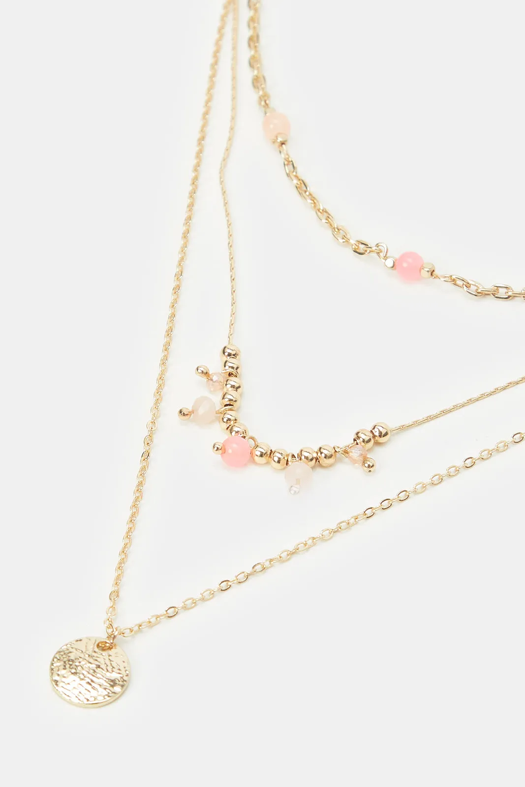 Girls Gold Layered Necklace