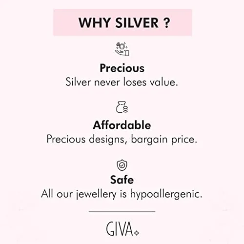 GIVA 925 Sterling Silver Classic Solitaire Ring, Adjustable | Rakhi Gift for Sister, Gifts for Women & Girls| With Certificate of Authenticity and 925 Stamp | 6 Month Warranty*