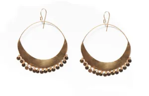 Gold Hanging Circles Hoop Earrings