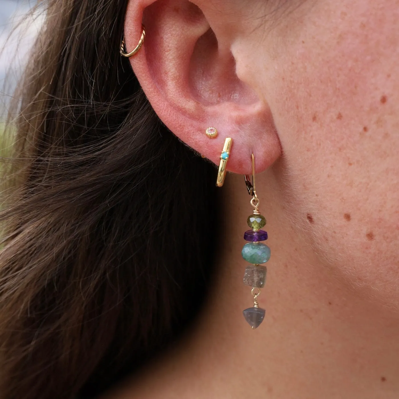 Golden Mystic Forest Earrings