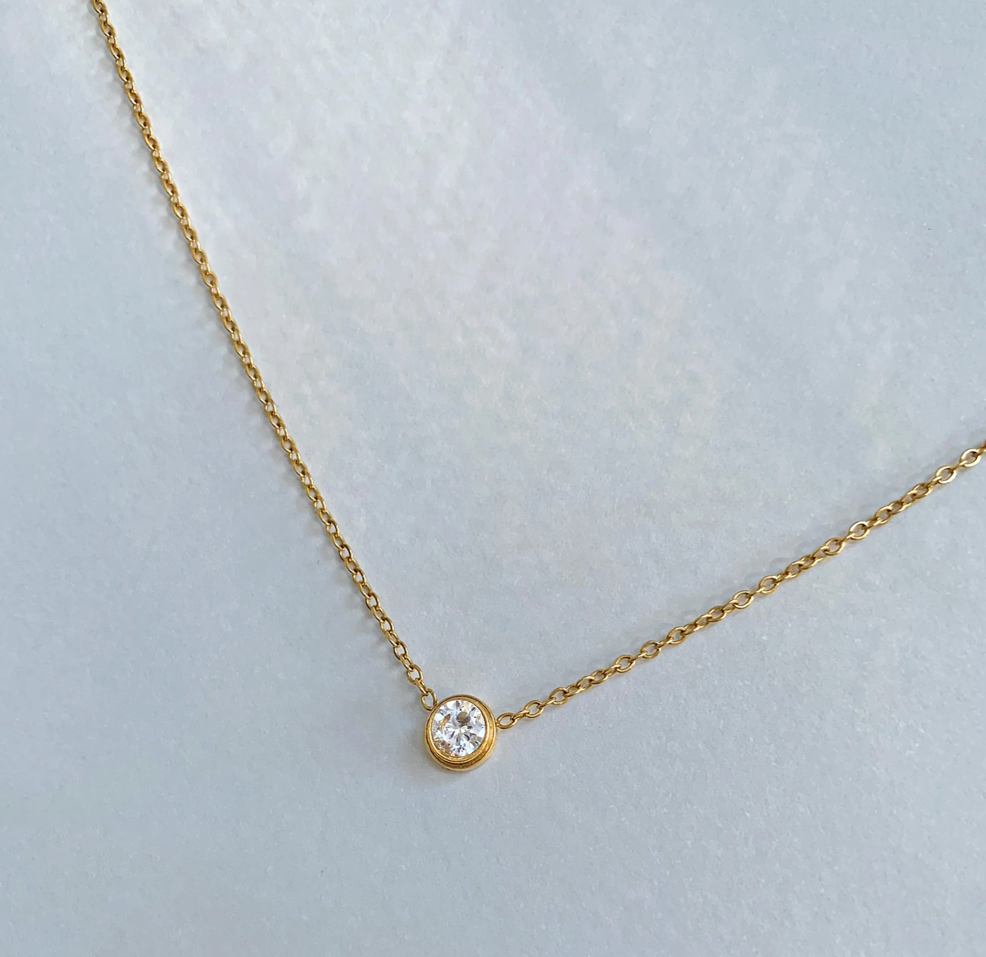 GRACE DAINTY CZ DIAMOND NECKLACE