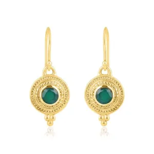 Green Onyx Drop Earrings