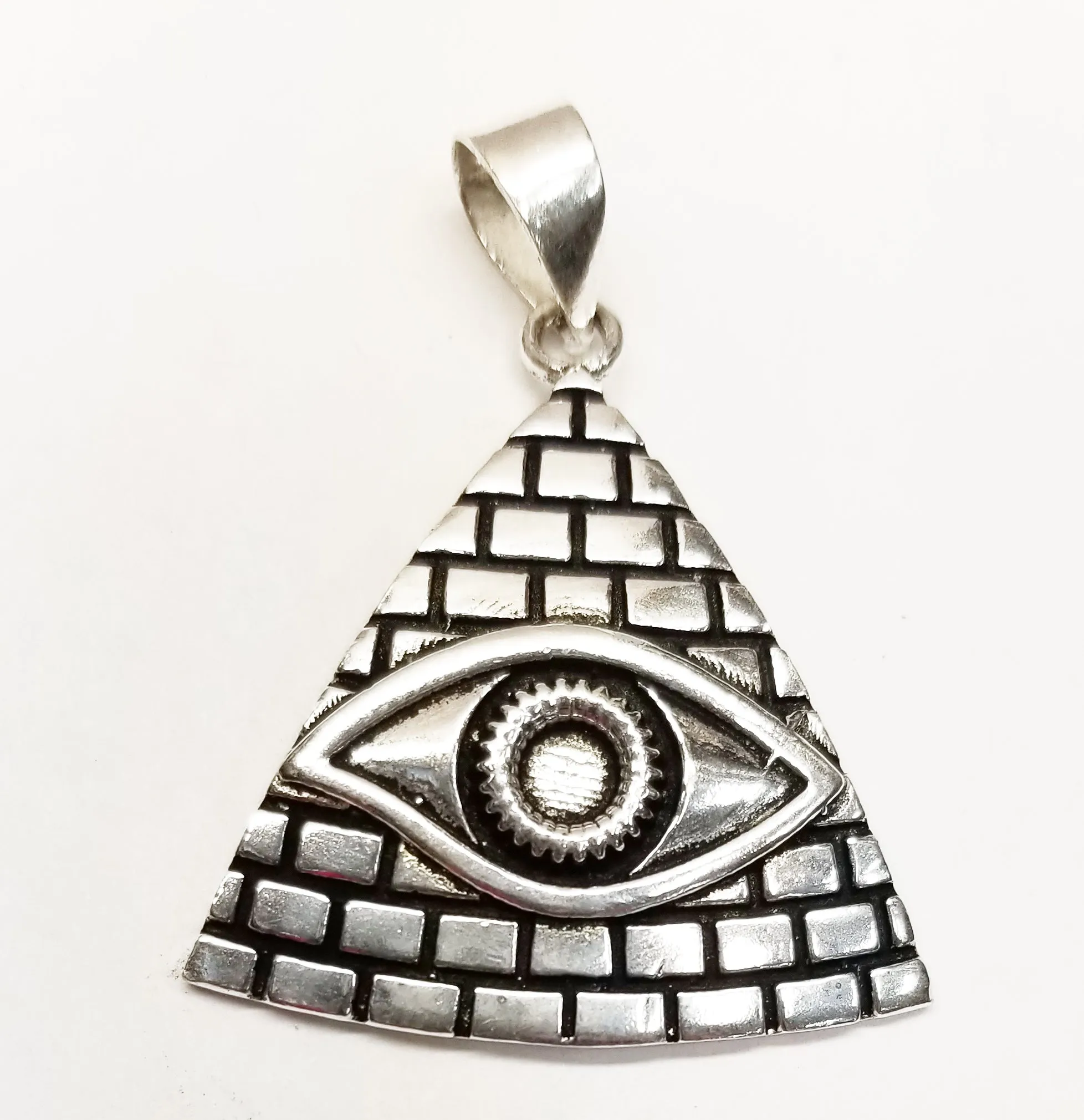 Heavy Brass Egyptian Eye Pendant