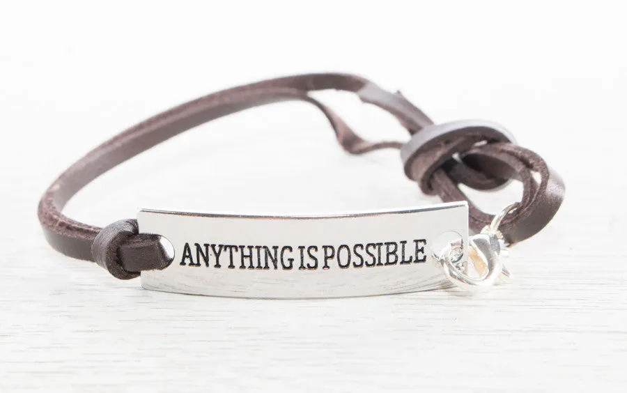 Inspirational Stamped Leather Bracelets