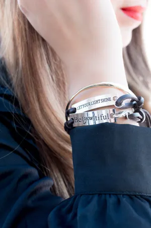 Inspirational Stamped Leather Bracelets