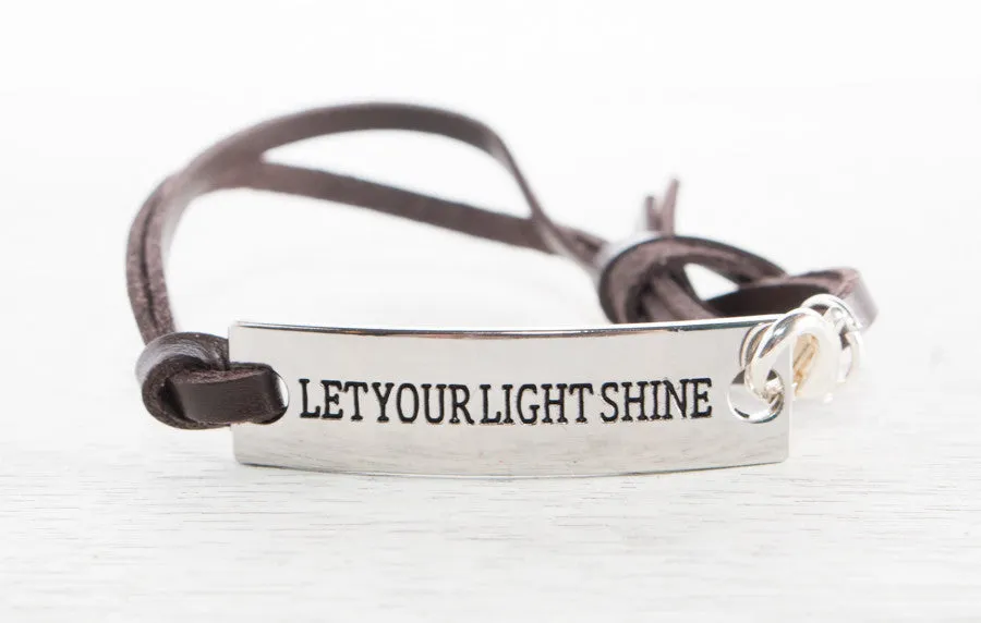 Inspirational Stamped Leather Bracelets