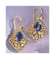 Iolanthe Iolite Screw Back Earrings