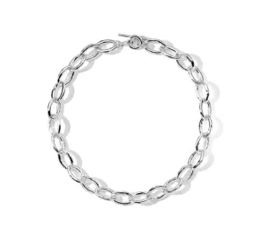 Ippolita Sterling Silver Mini Hammered Bastille Link Necklace