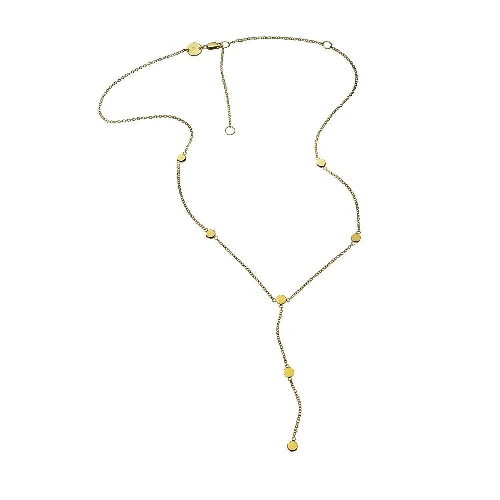 Jennifer Zeuner - Aria Lariat Necklace in Gold Vermeil