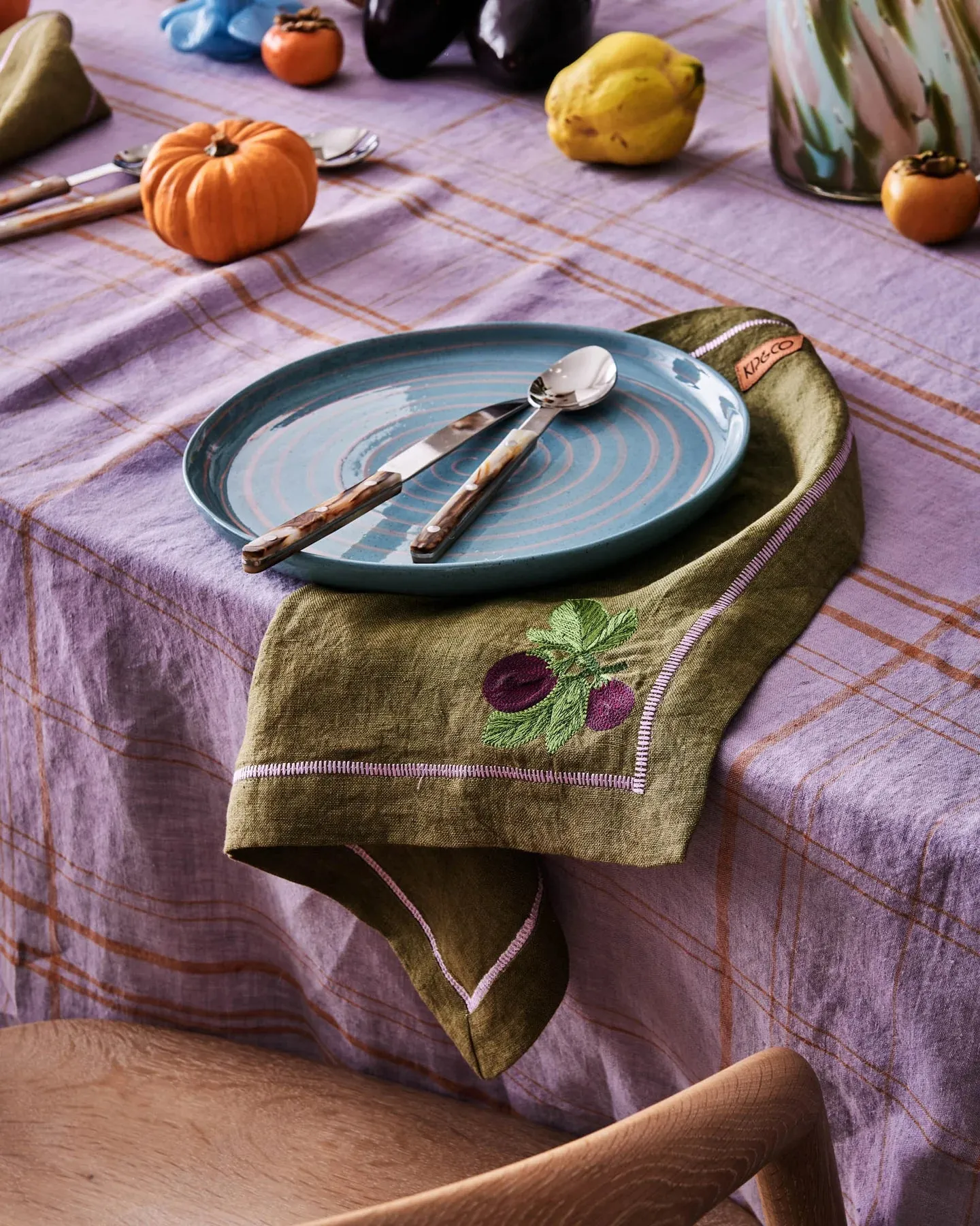 Kip & Co Autumn Fruits Linen Napkins Set