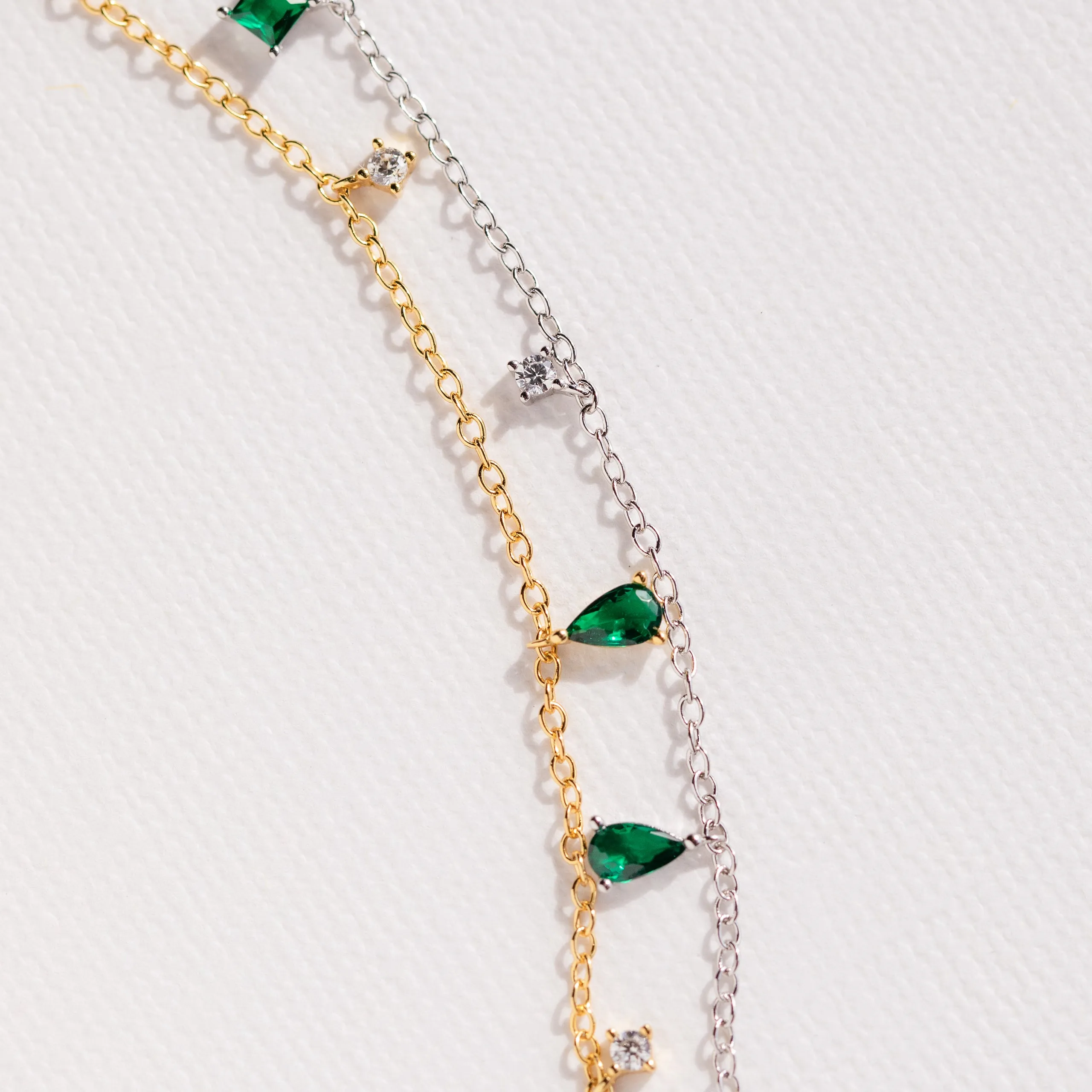 Larissa Emerald Station Necklace