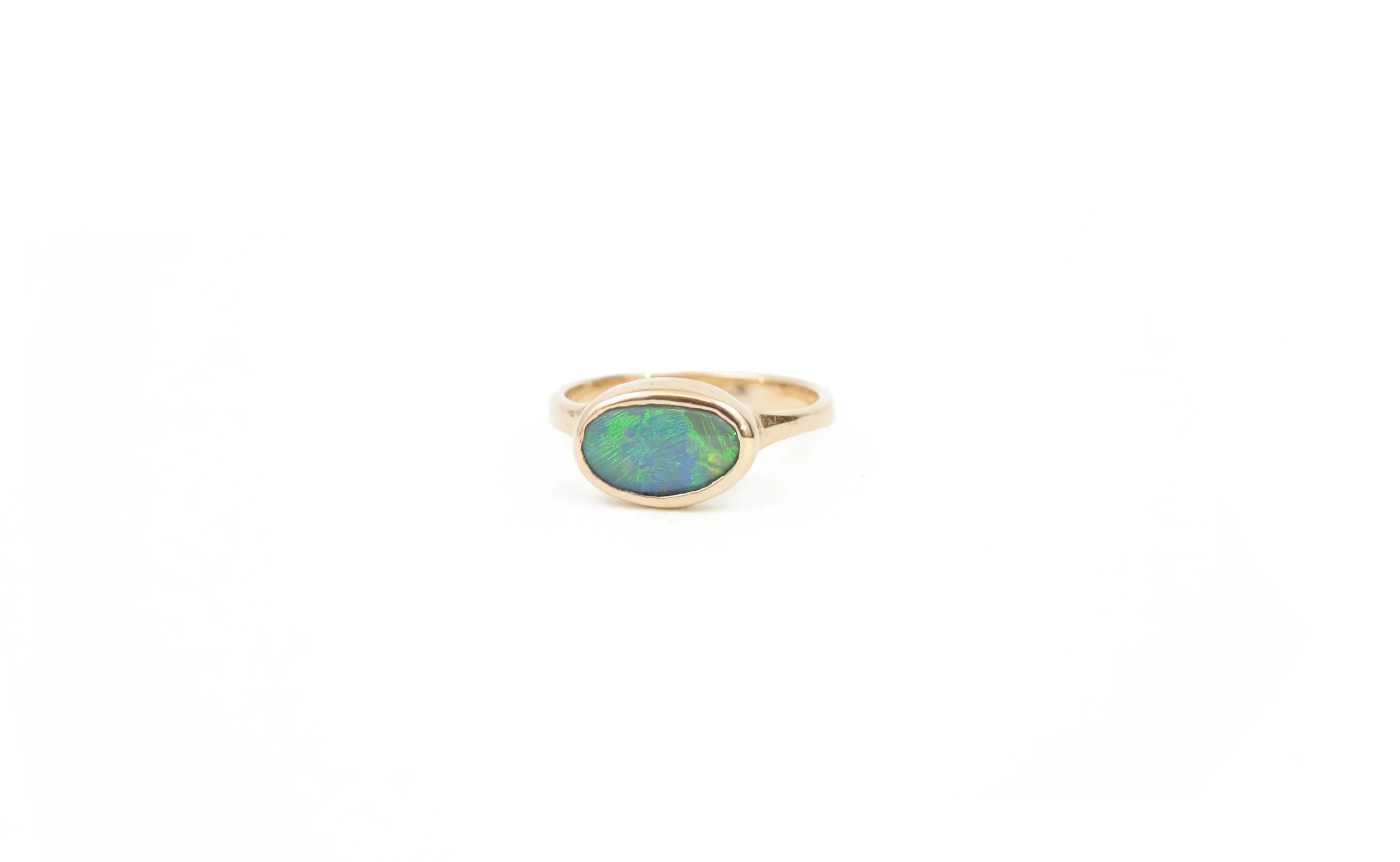 LIGHTNING RIDGE OPAL & 10K RING OOAK