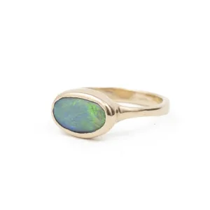 LIGHTNING RIDGE OPAL & 10K RING OOAK