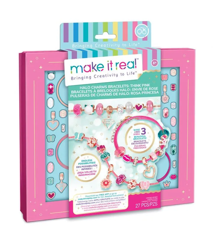 Make It Real HALO Charms Bracelets: Think Pink