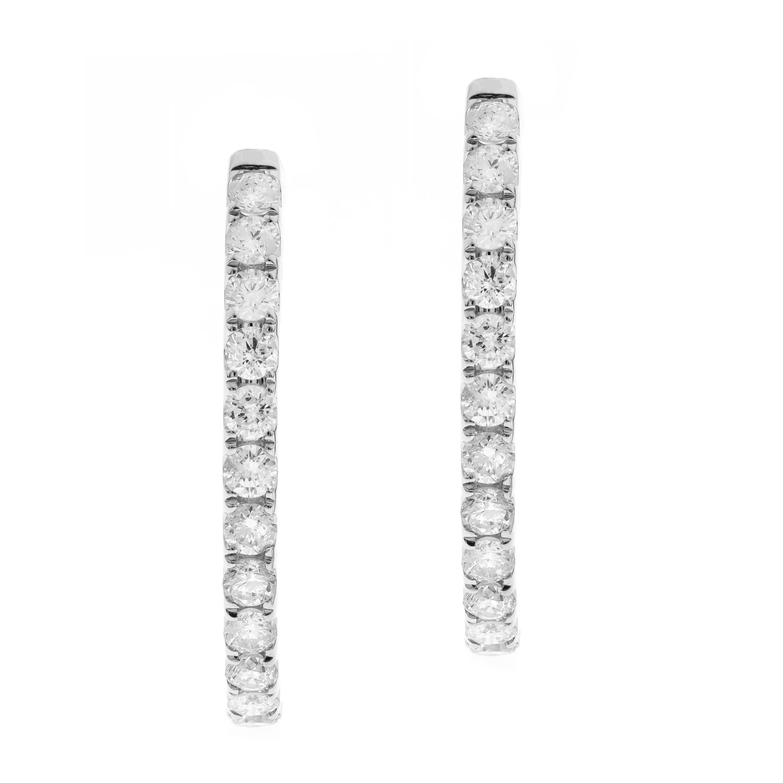 Margaret 14K White Gold Round-Cut White Diamond Earrings