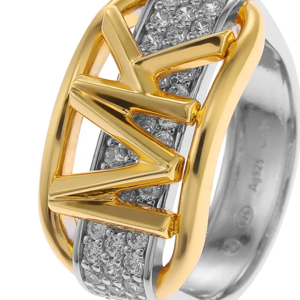 Michael Kors Two Tone Gold Plated Sterling Silver Premium Ring