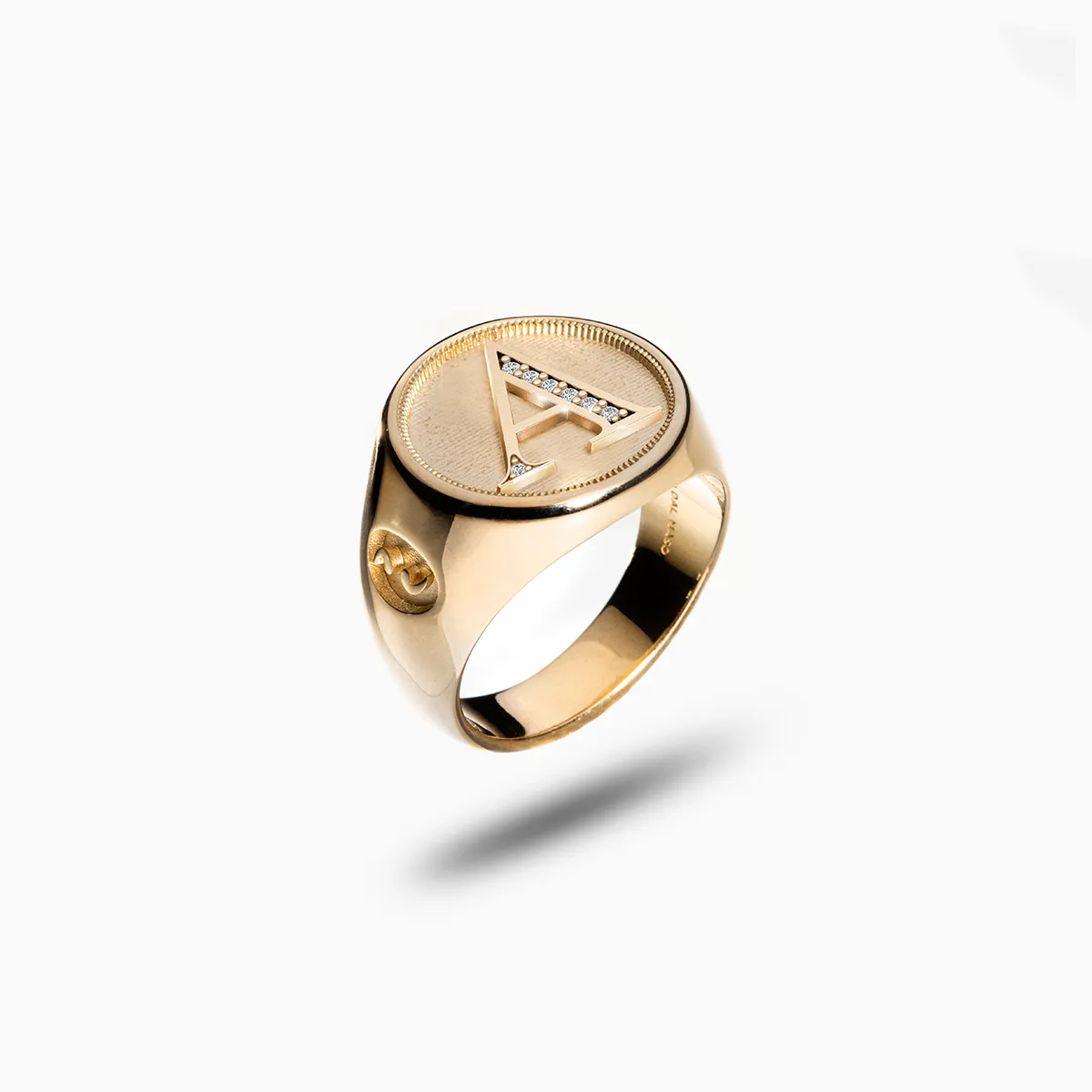 MONETA Vermeil Initial A Ring