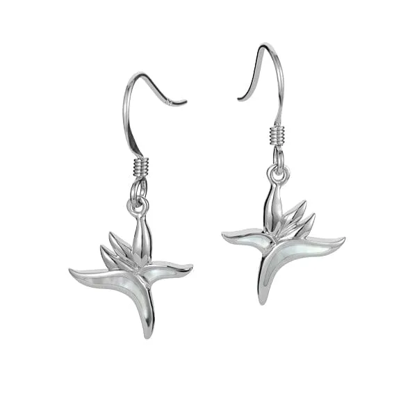 Mother of Pearl Bird of Paradise Earrings