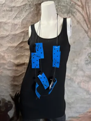 N150 Punch Cards Necklace-Blue