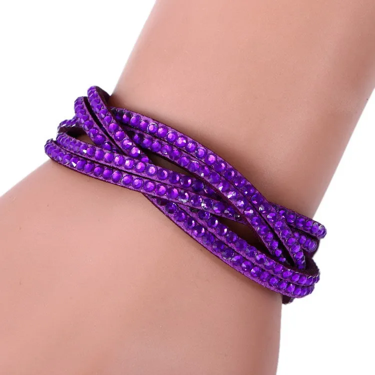 New Fashion 6 Layer Leather Bracelet Charm Bracelet