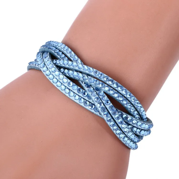 New Fashion 6 Layer Leather Bracelet Charm Bracelet