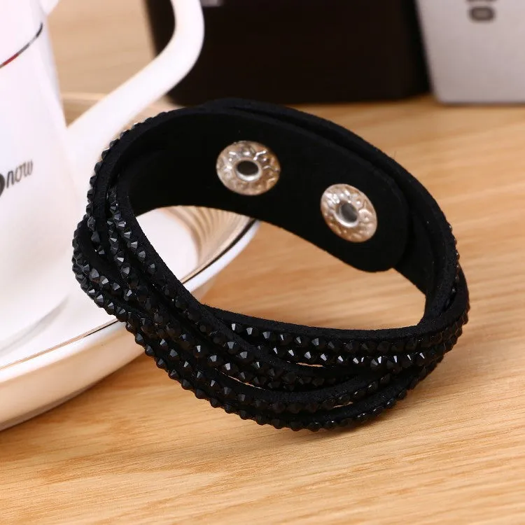 New Fashion 6 Layer Leather Bracelet Charm Bracelet