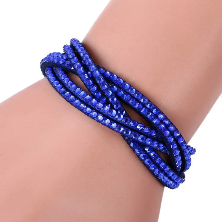 New Fashion 6 Layer Leather Bracelet Charm Bracelet