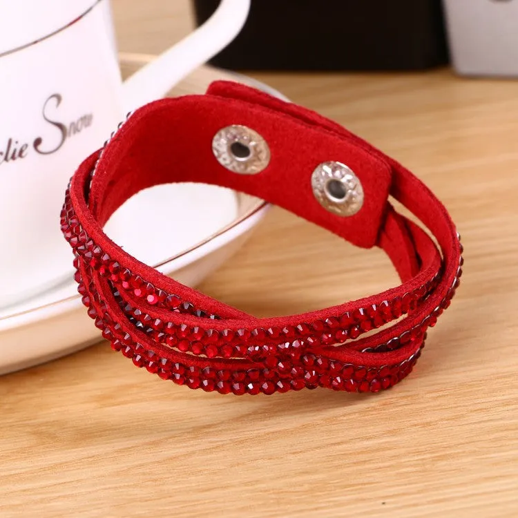 New Fashion 6 Layer Leather Bracelet Charm Bracelet