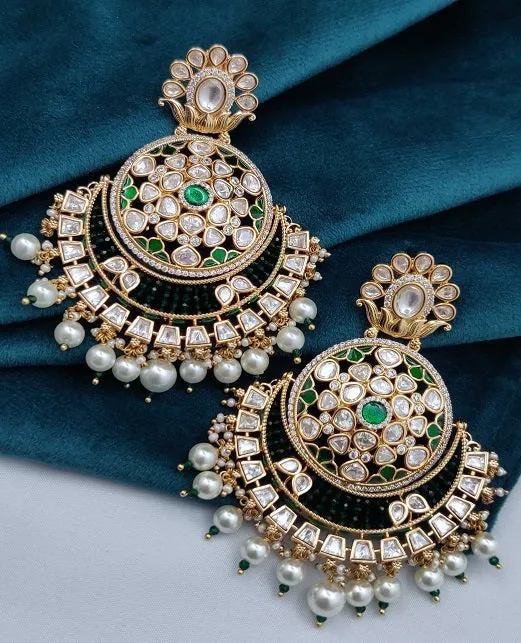 NYRA UNCUT KUNDAN DROP EARRINGS