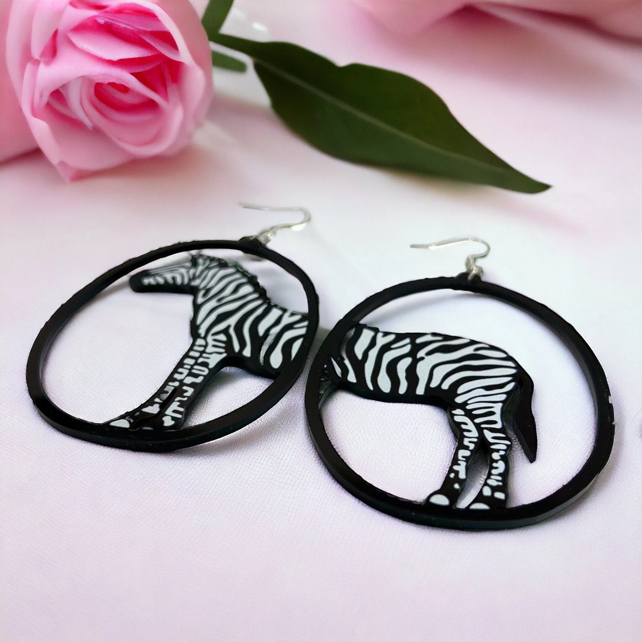 Oversized Animal Earrings - Dog Earrings, Cat Earrings, Zebra Earrings, Handmade Earrings, Handmade Jewelry, Animal Earrings, Animal Jewelry