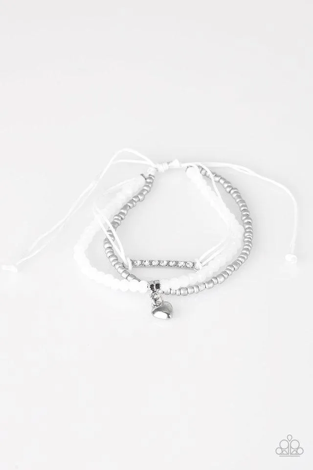 Paparazzi Bracelet ~ Reckless Romance - White