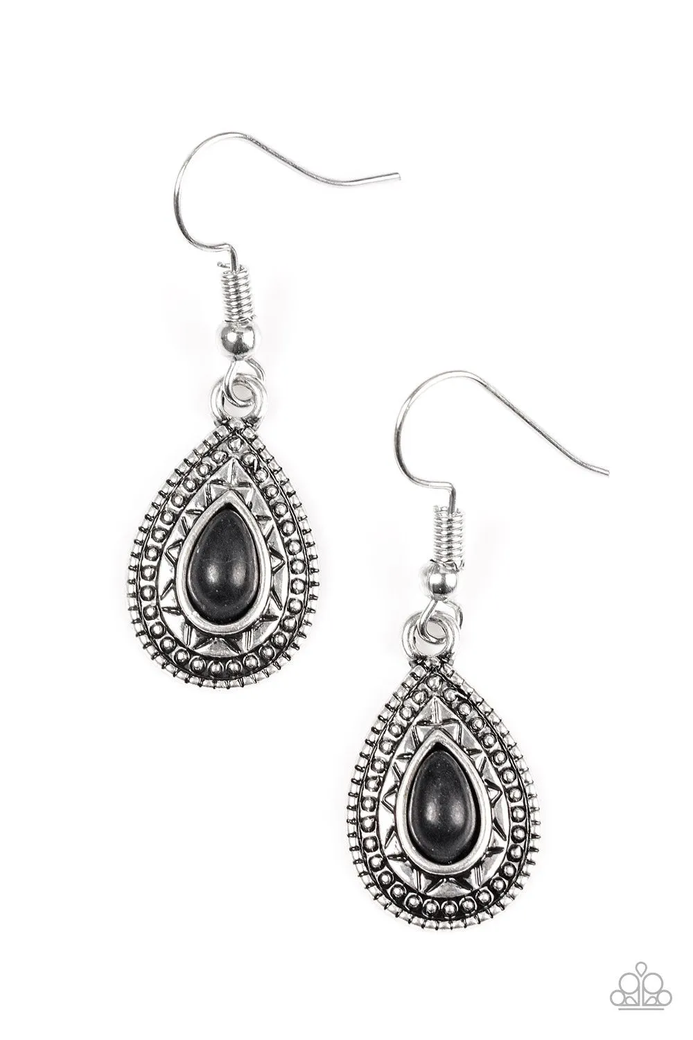 Paparazzi Earring ~ Blazing Beauty - Black