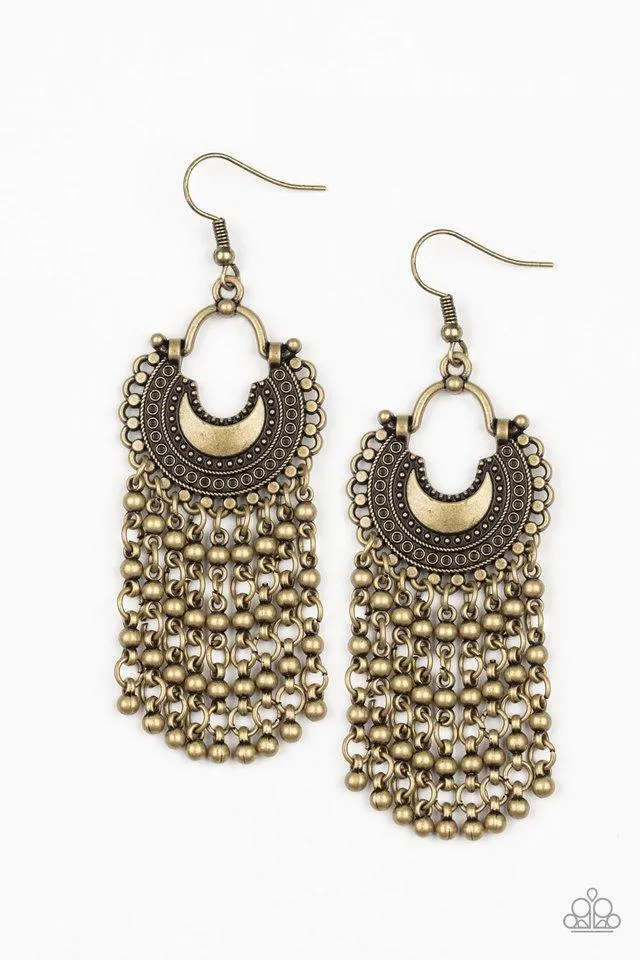 Paparazzi Earring ~ Catching Dreams - Brass