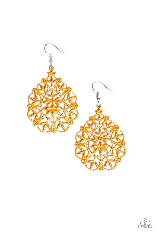 Paparazzi Earring ~ Garden Party Princess - Orange