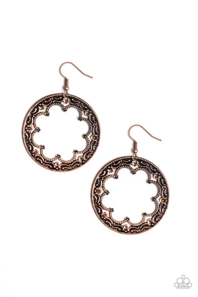 Paparazzi Earring ~ Whimsical Wheelhouse - Copper