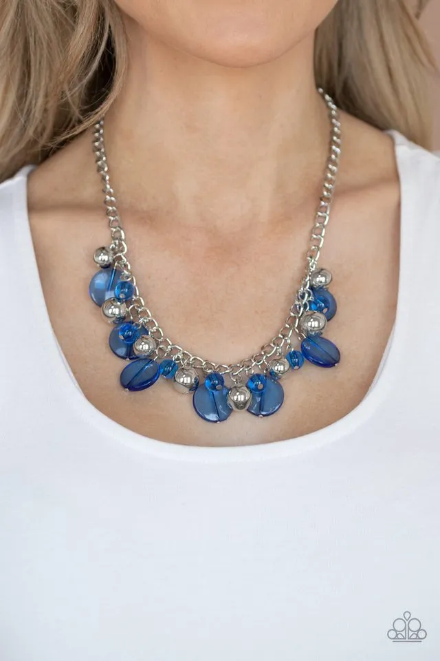 Paparazzi Necklace ~ Gossip Glam - Blue